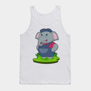 Elephant Craftsman Overalls Tank Top